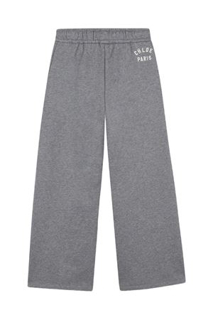 grey cotton trousers CHLOÉ KIDS | C20628A46